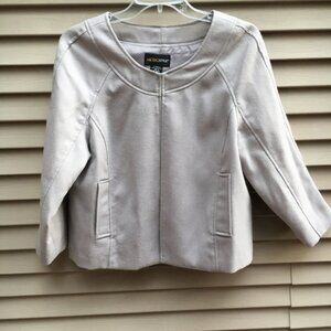 EUC Metrostyle collarless wool blazer jacket